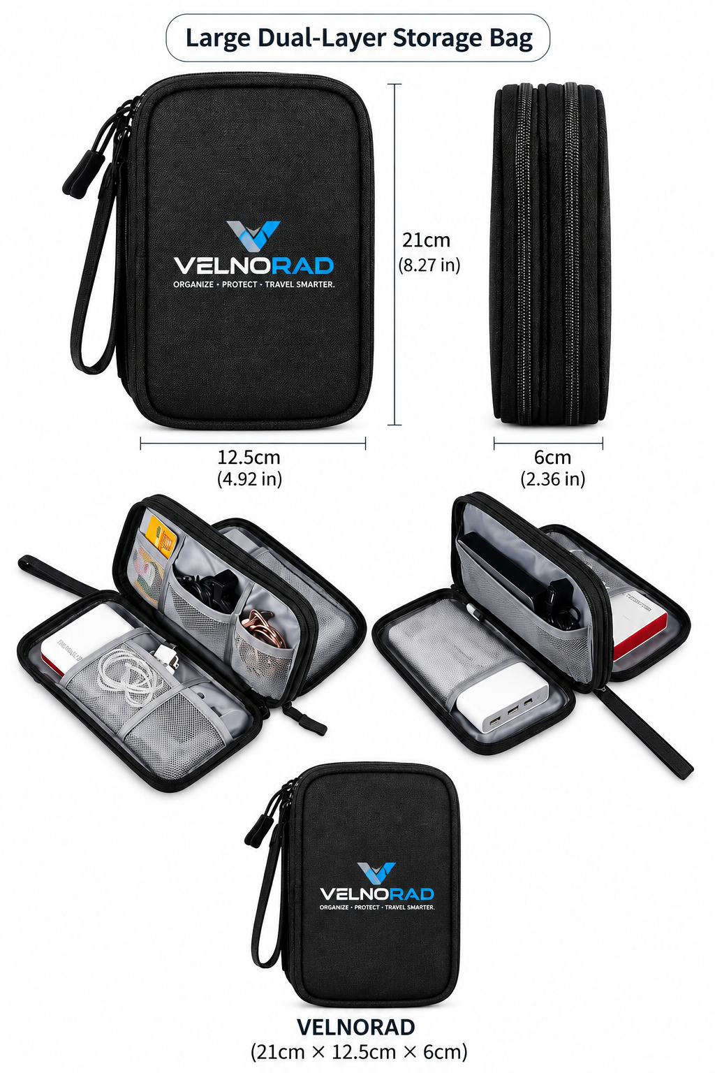 VELNORAD Travel Tech Organizer